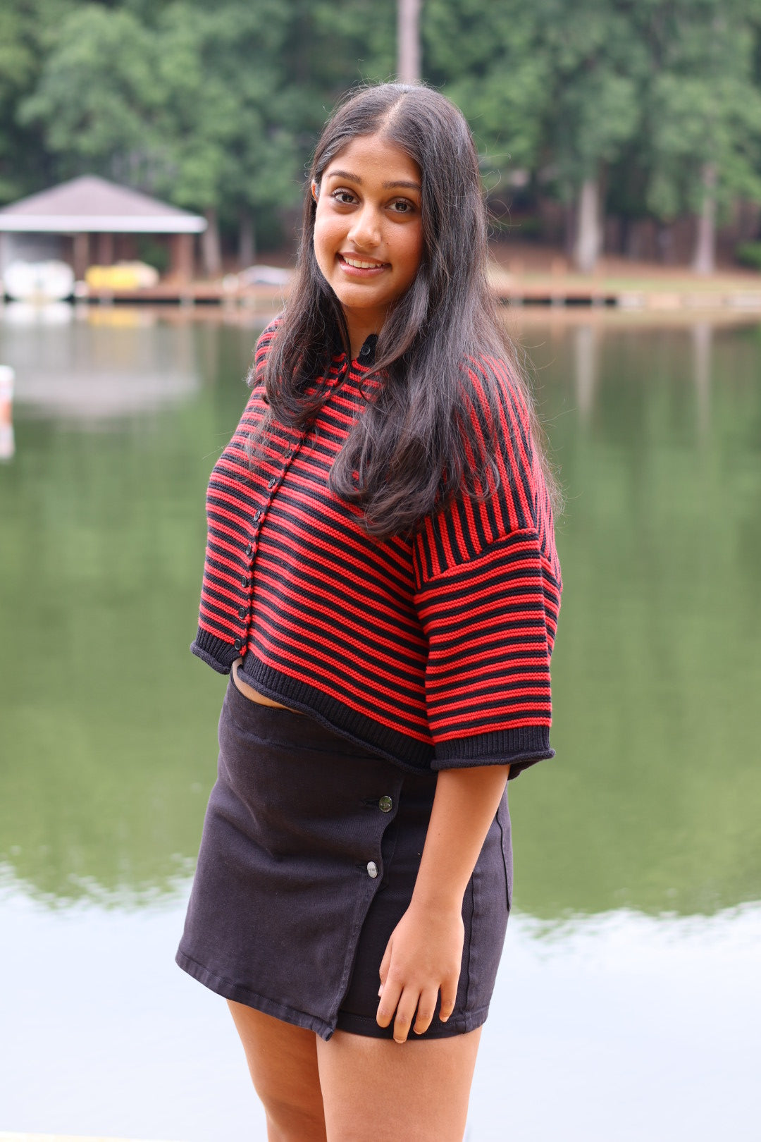 Kickoff Knit Sweater - Red & Black