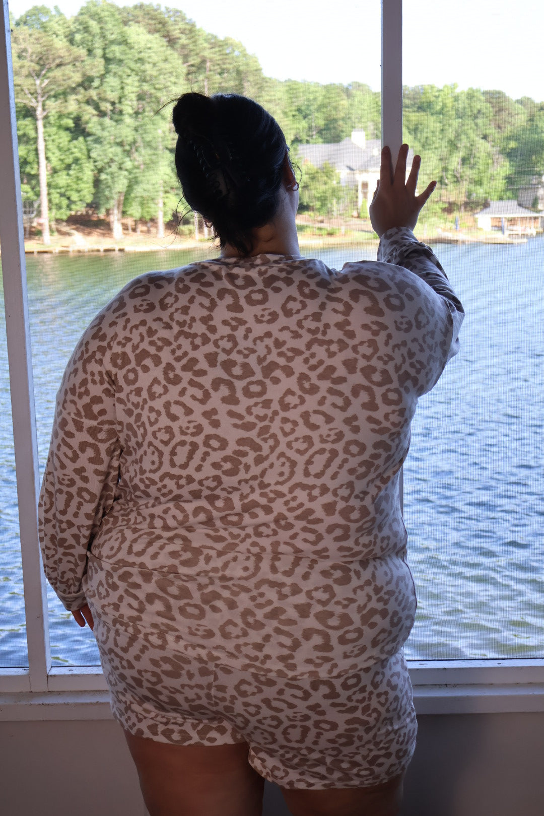 Leopard Latte Lounge Set