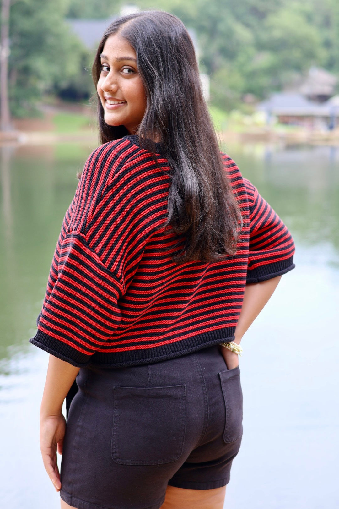 Kickoff Knit Sweater - Red & Black