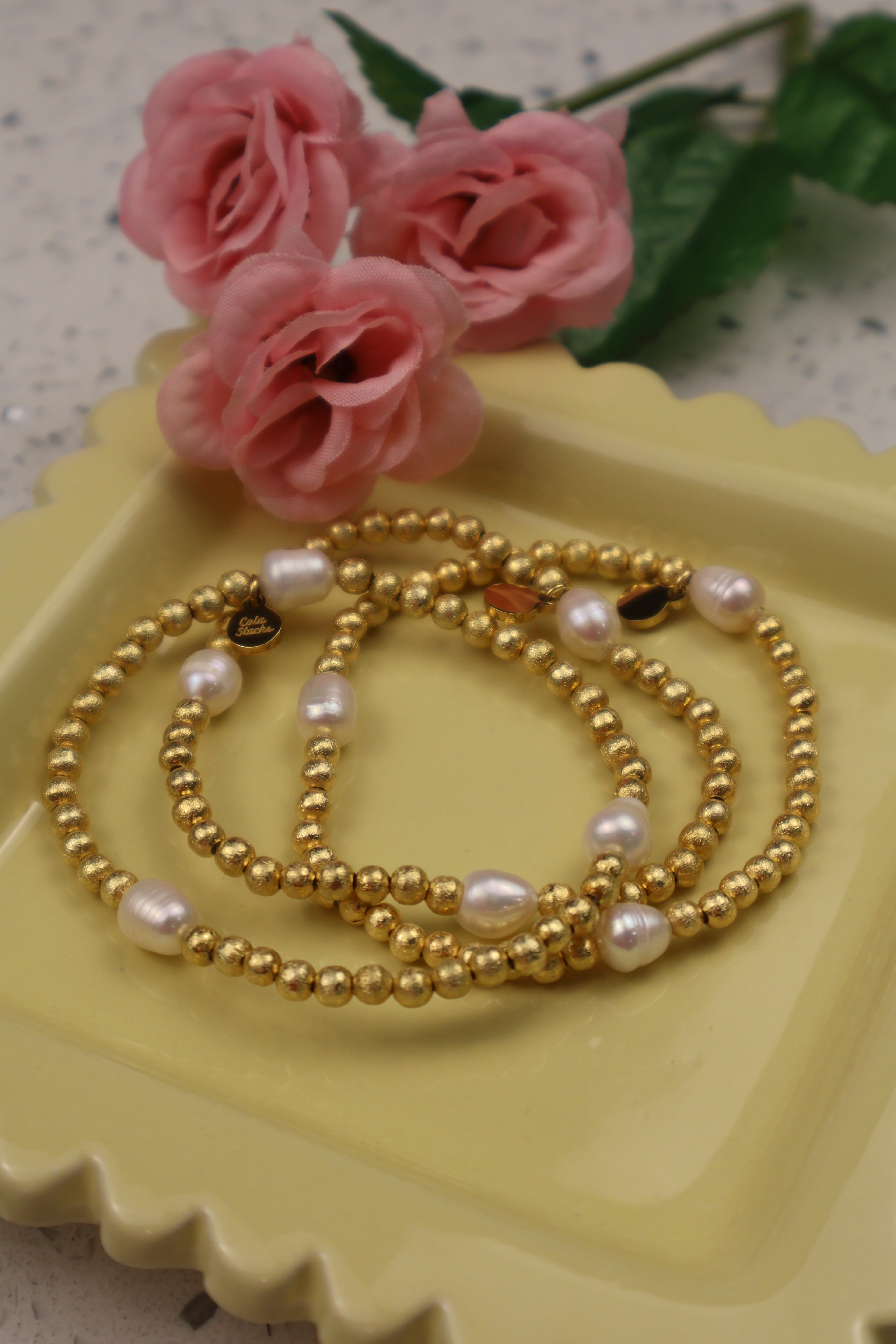 Pearl and Honey Bracelet