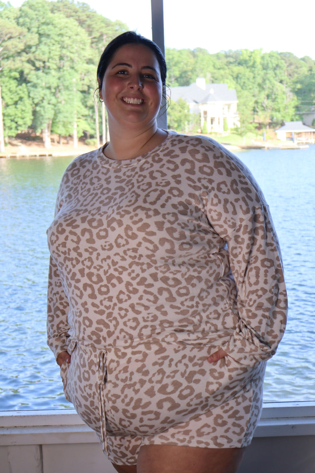 Leopard Latte Lounge Set