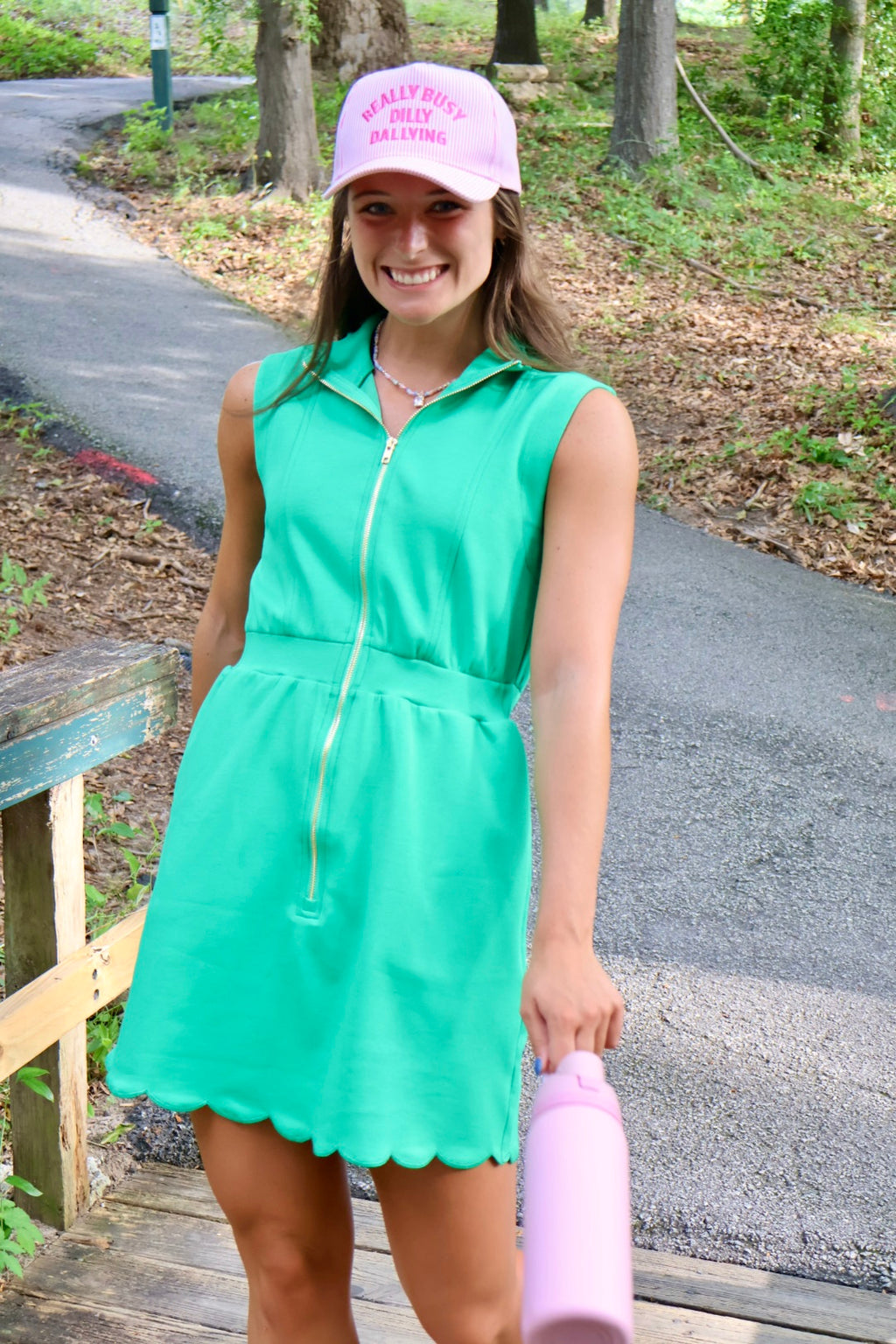 Around Town Dress - Fairway Green