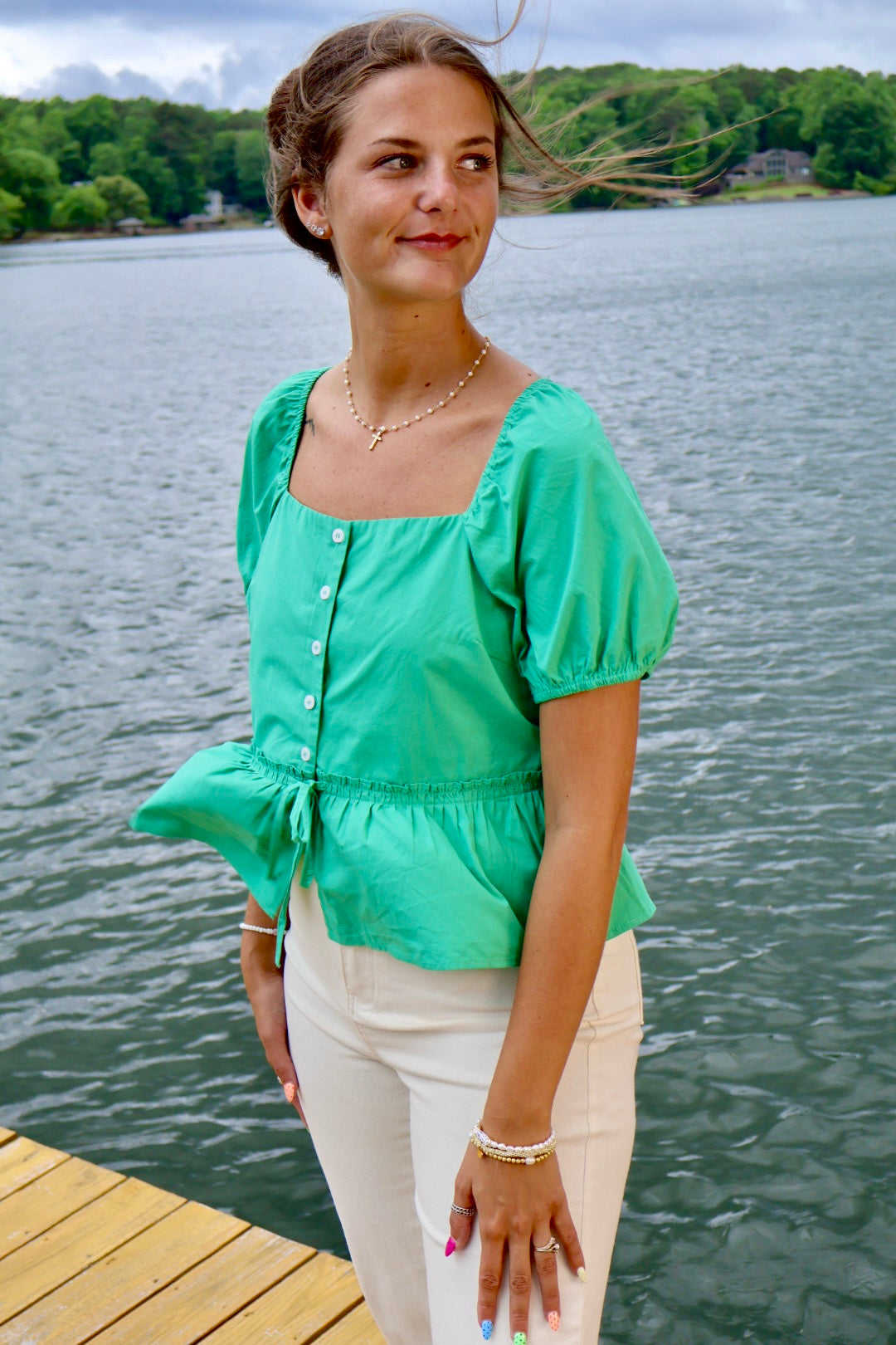 Lucky You Peplum Top