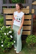 Tuscan Olive Linen Pants