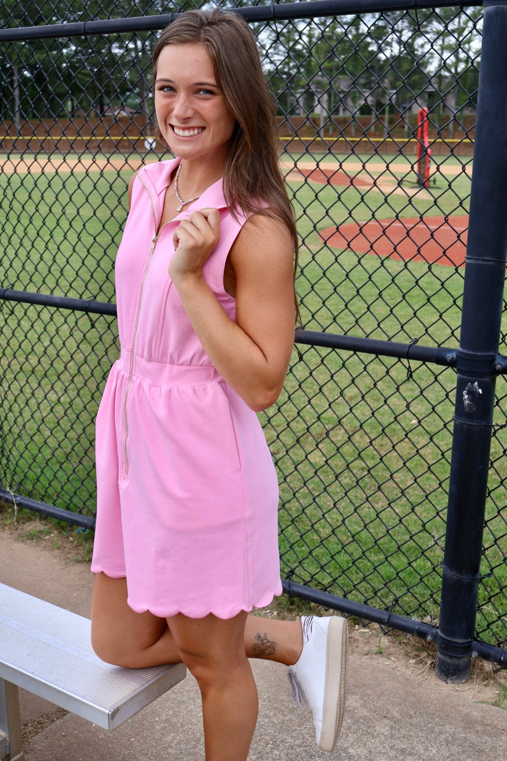 Around Town Dress - Pink Lemonade