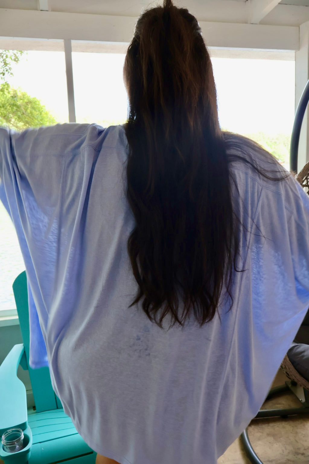 Barefoot and Busy Top - Poolside Blue