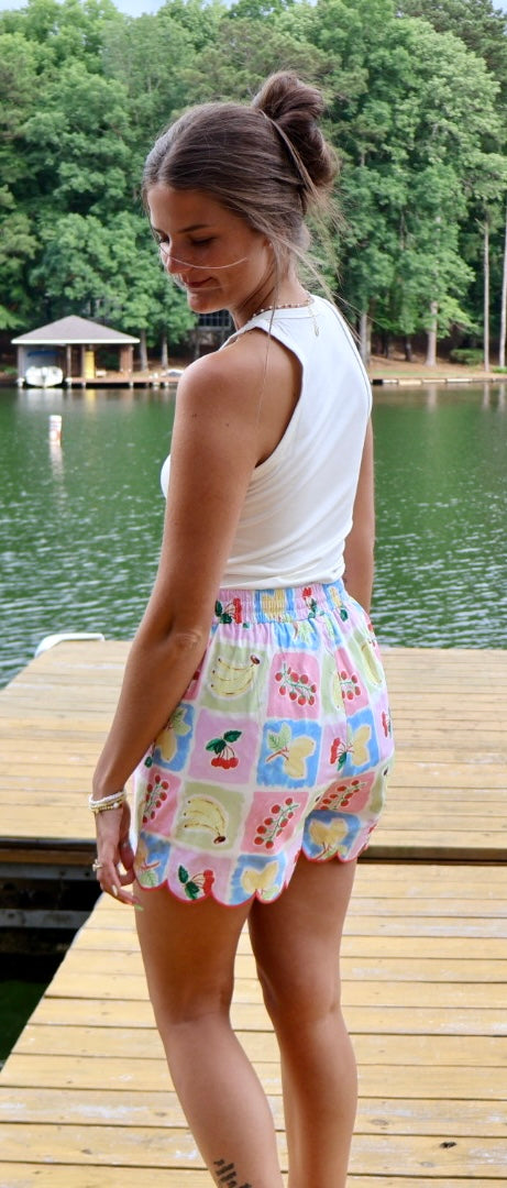 Tutti Frutti Scallop Shorts