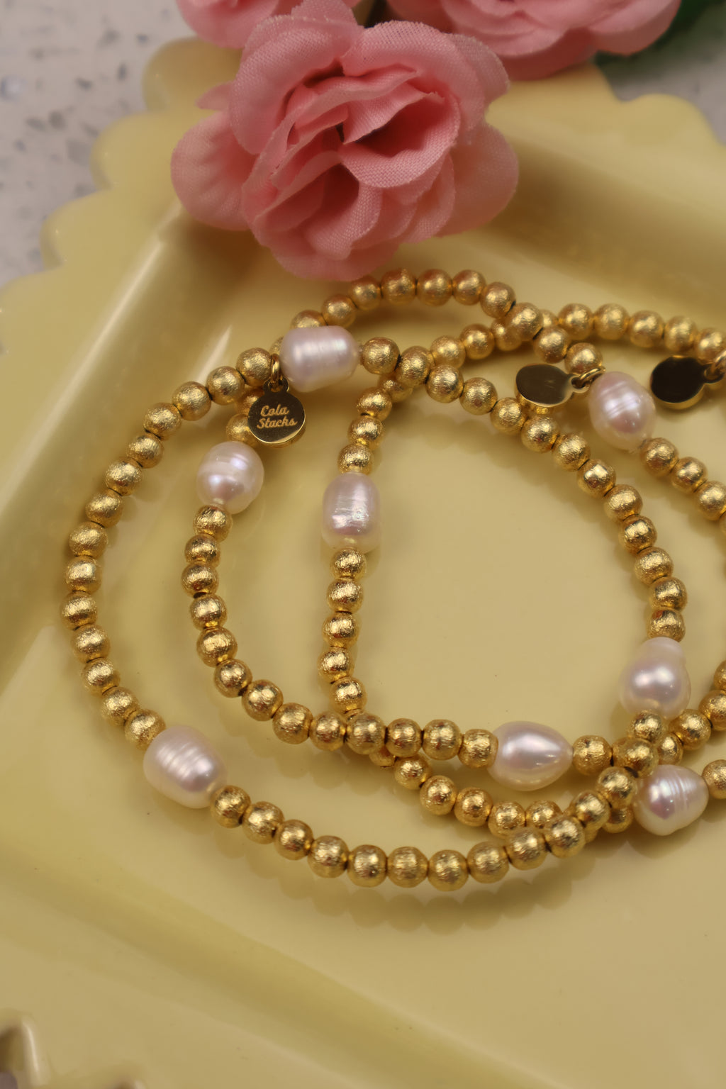 Pearl and Honey Bracelet