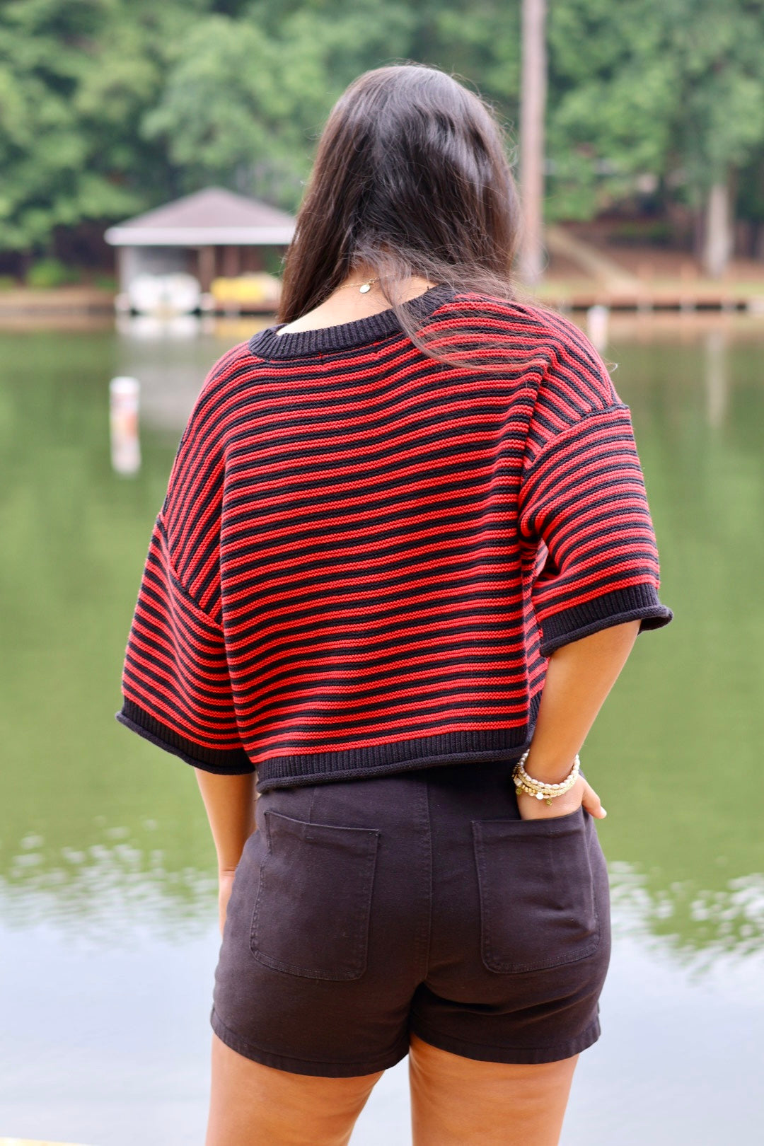 Kickoff Knit Sweater - Red & Black