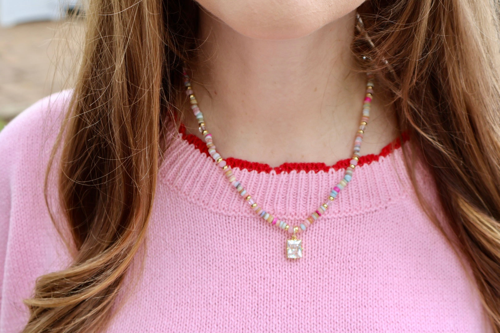 Cotton Candy Charm Necklace